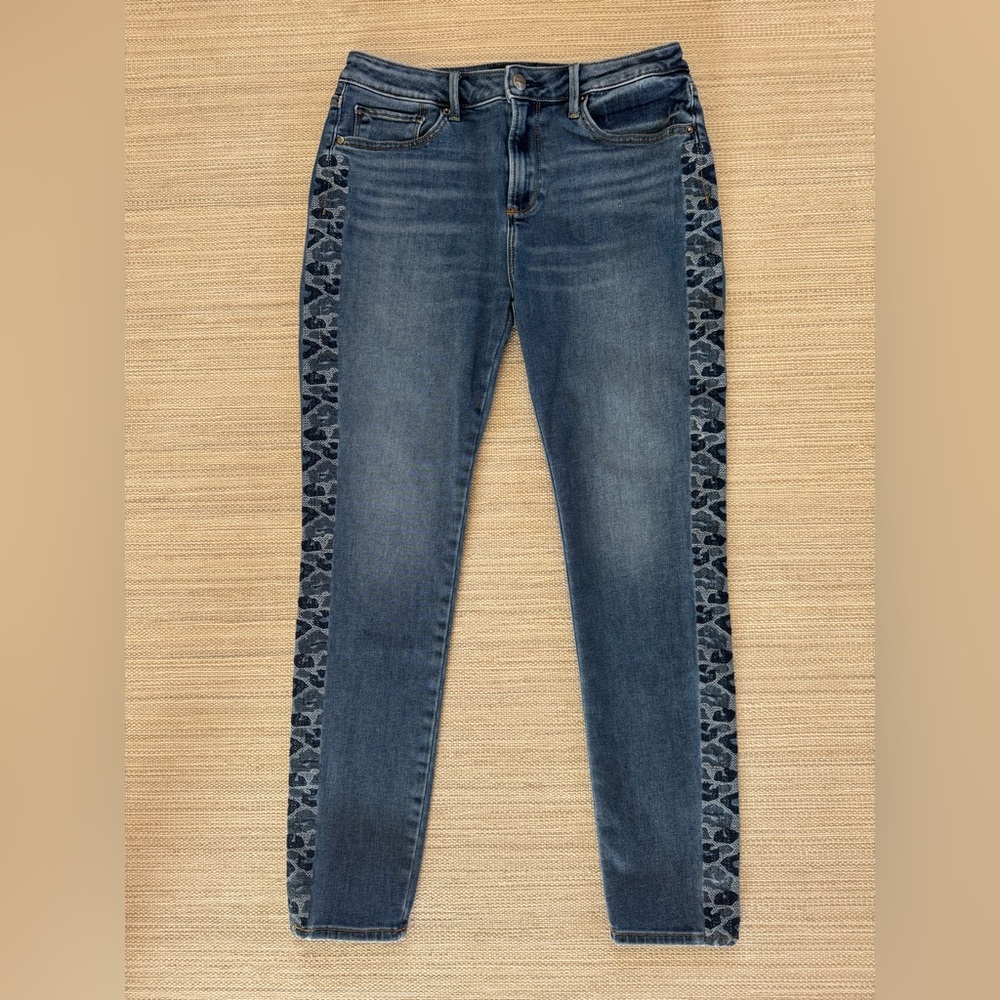 Driftwood Jackie high rise skinny ankle jeans embroidered denim pants women’s 29